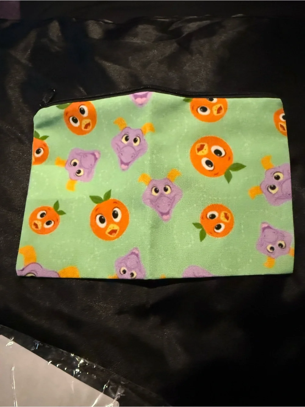 Orange Bird & Figment Makeup Bag